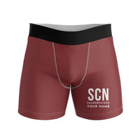 Thumbnail for Saarbrucken Airport (SCN) Men Boxers - Code + Name - Dark Red