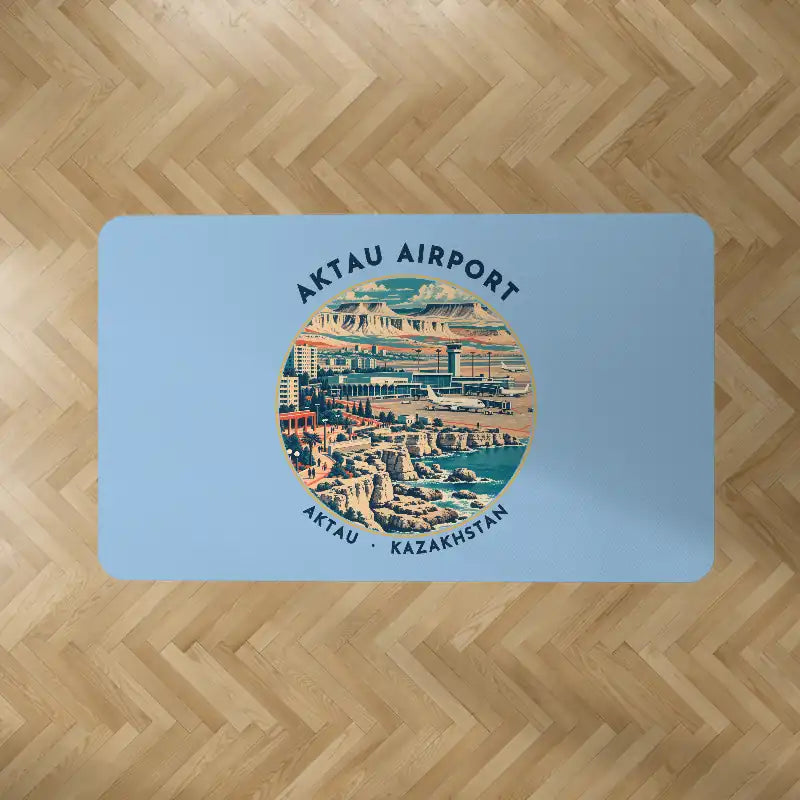 Aktau Airport (SCO) Carpets - Carpet Rectangle - Badge - Light Blue