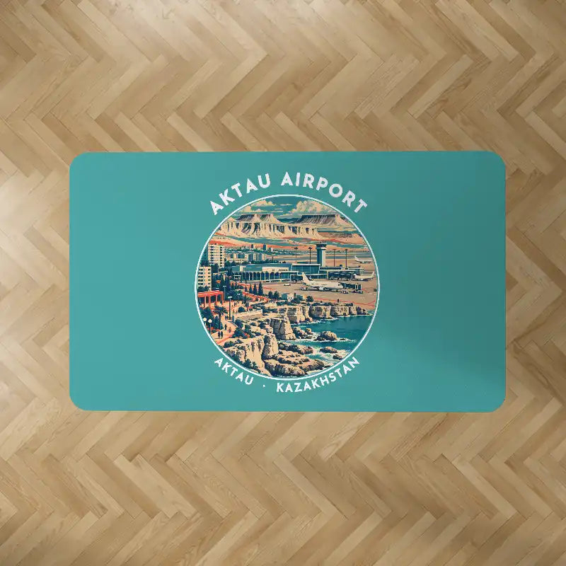 Aktau Airport (SCO) Carpets - Carpet Rectangle - Badge - Turquoise
