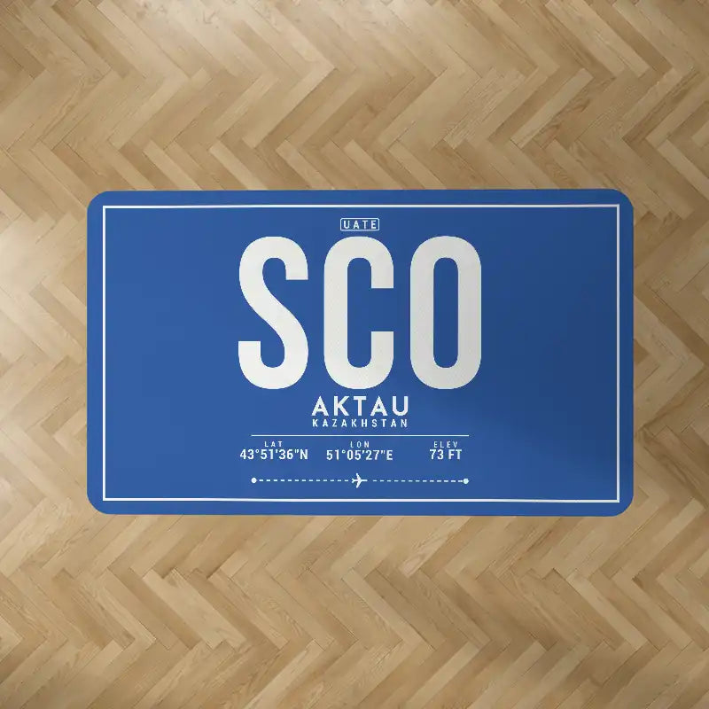 Aktau Airport (SCO) Carpets - Carpet Rectangle - ID Tag - Blue