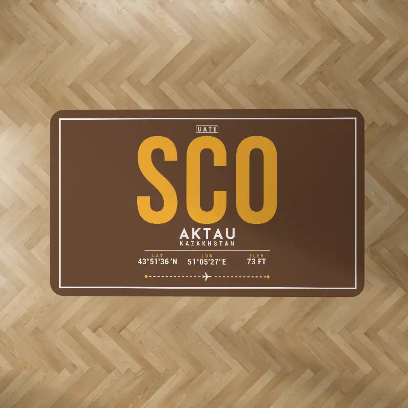 Aktau Airport (SCO) Carpets - Carpet Rectangle - ID Tag - Brown