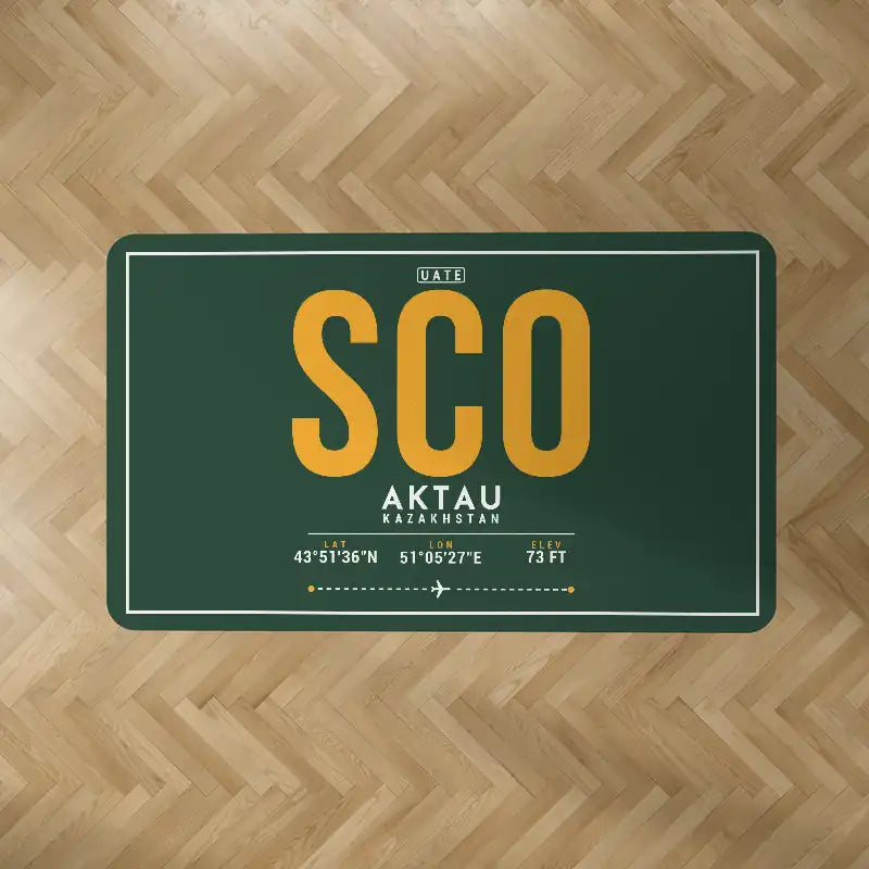 Aktau Airport (SCO) Carpets - Carpet Rectangle - ID Tag - Dark Green