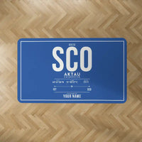 Thumbnail for Aktau Airport (SCO) Carpets - Carpet Rectangle - ID Tag + Name - Blue