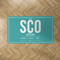 Thumbnail for Aktau Airport (SCO) Carpets - Carpet Rectangle - ID Tag - Turquoise