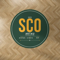 Thumbnail for Aktau Airport (SCO) Carpets - Carpet Round - ID Tag - Dark Green
