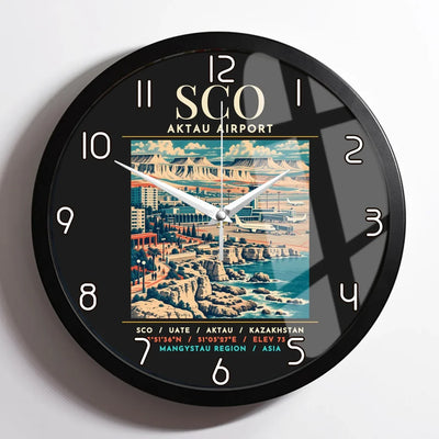 SCO - Poster - Wall Clock Framed - Black