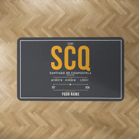 Thumbnail for Santiago de Compostela Airport (SCQ) Carpets - Carpet Rectangle - ID Tag + Name - Dark Gray