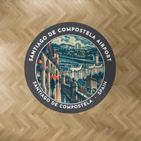 Thumbnail for Santiago de Compostela Airport (SCQ) Carpets - Carpet Round - Badge - Dark Gray