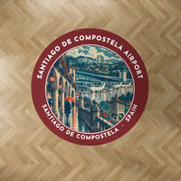 Thumbnail for Santiago de Compostela Airport (SCQ) Carpets - Carpet Round - Badge - Dark Red