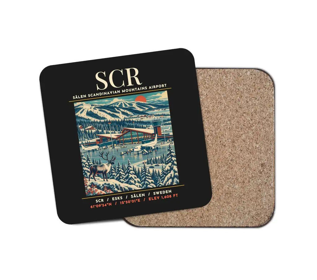 SCR - Poster - Coaster - Black