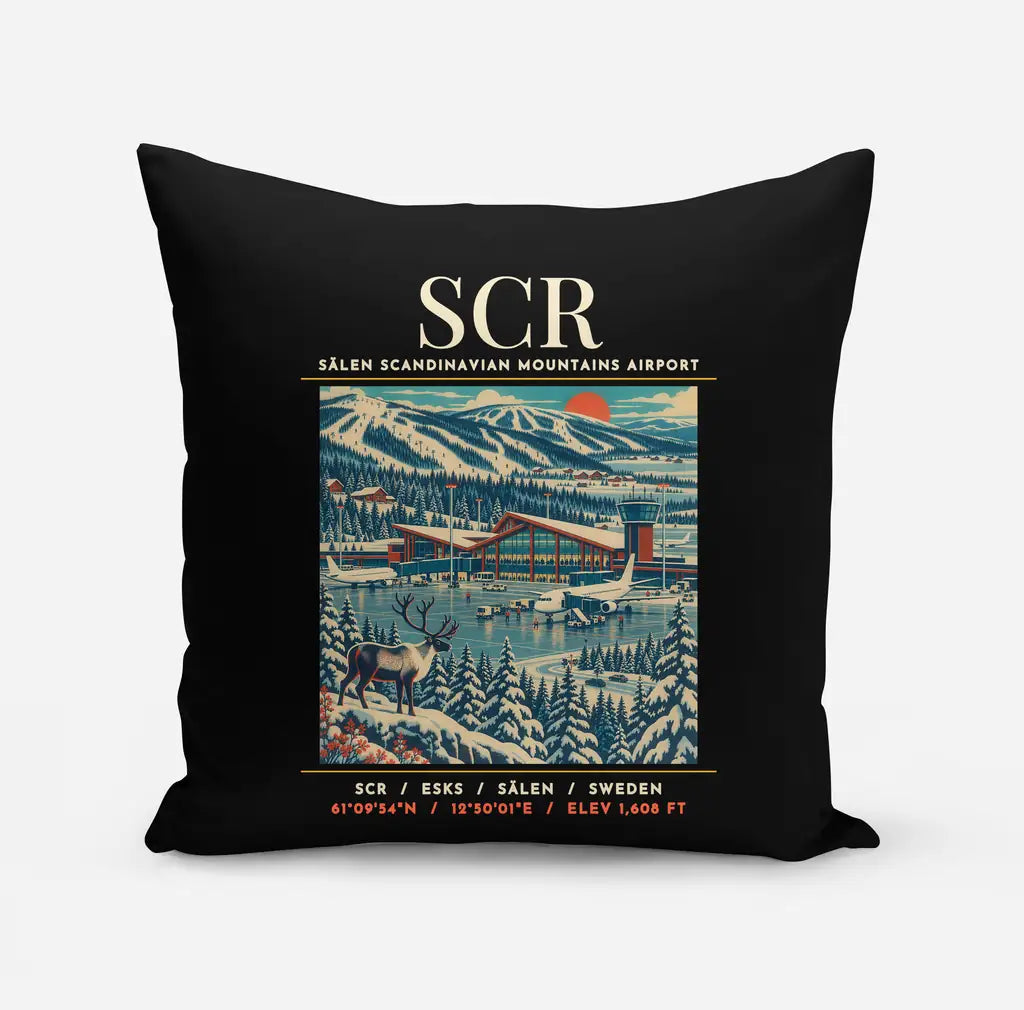 SCR - Poster - Pillow - Black