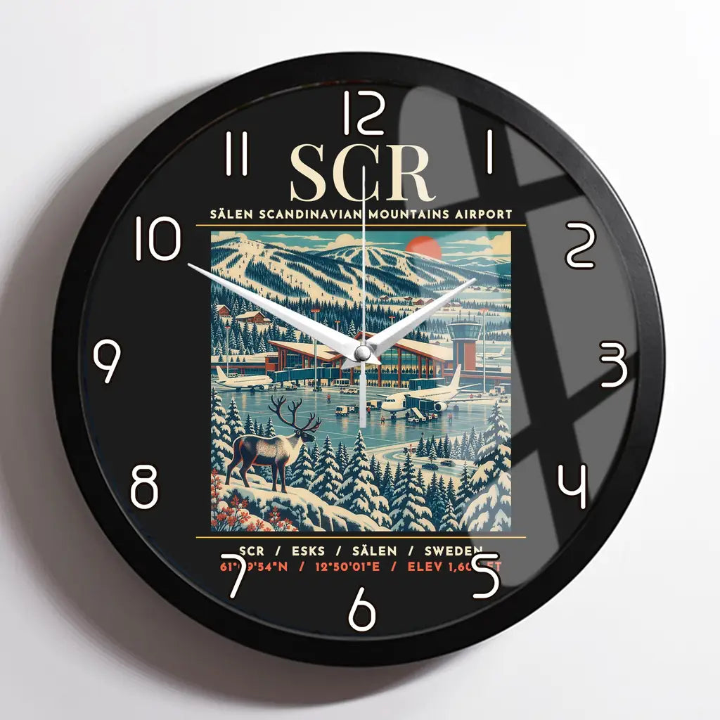 SCR - Poster - Wall Clock Framed - Black