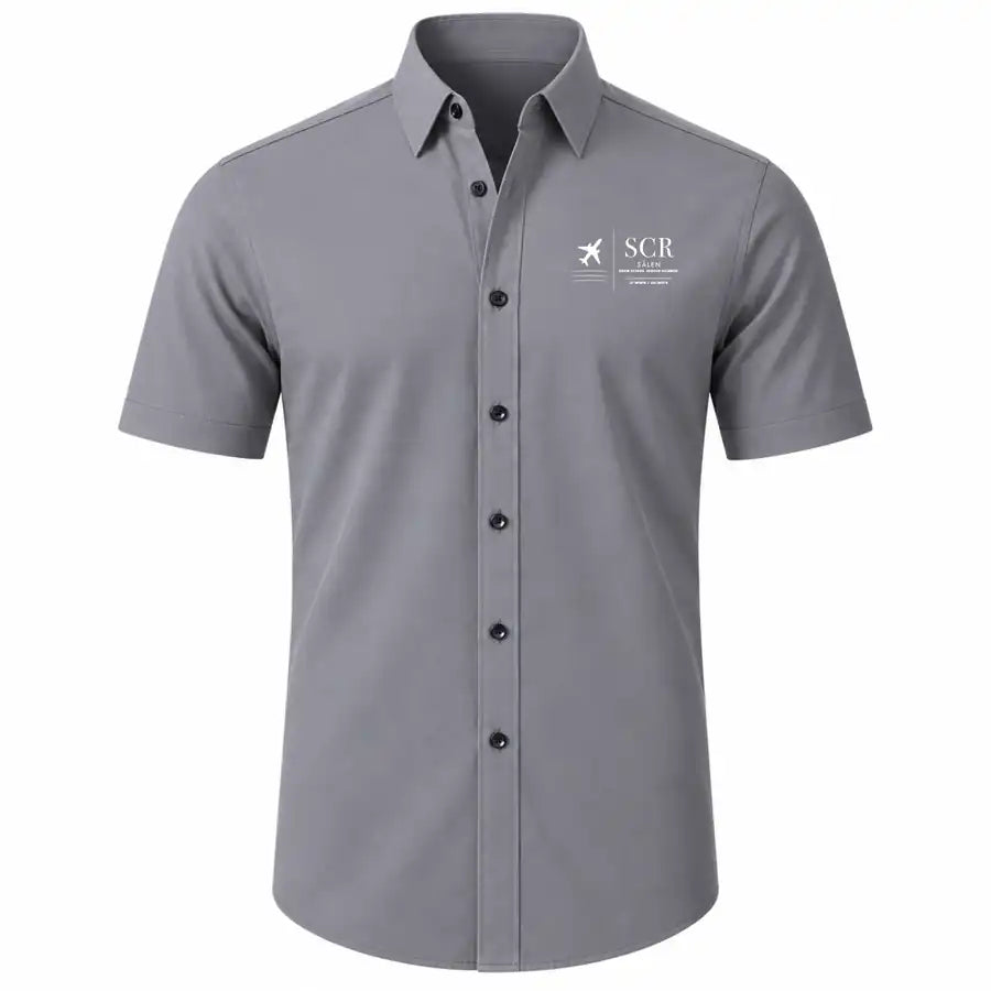 Sälen Scandinavian Mountains Airport (SCR) Shirts - Short Sleeve Shirt - Front - Gray