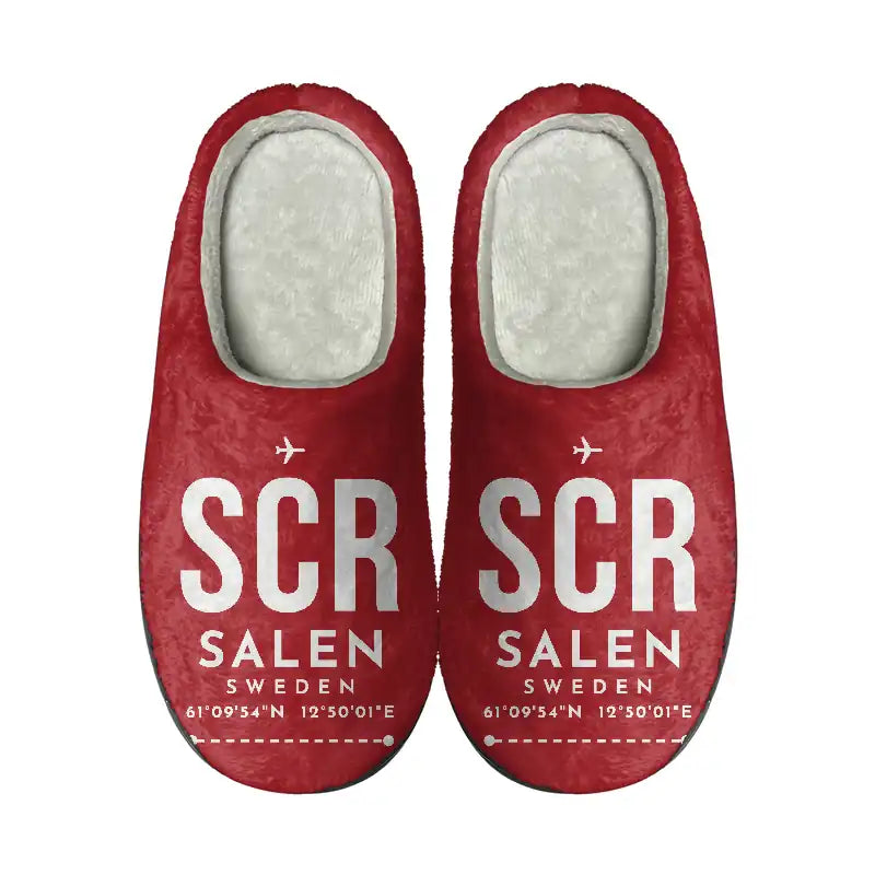 Sälen Scandinavian Mountains Airport (SCR) Slippers & Flip Flops - Slippers - Cotton - Code - Same - Red