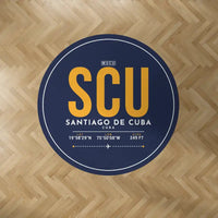 Thumbnail for Antonio Maceo Airport (SCU) Carpets - Carpet Round - ID Tag - Dark Blue