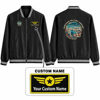 Thumbnail for Antonio Maceo Airport (SCU) Stylish Jackets - Baseball Collar - Badge + Name - Black