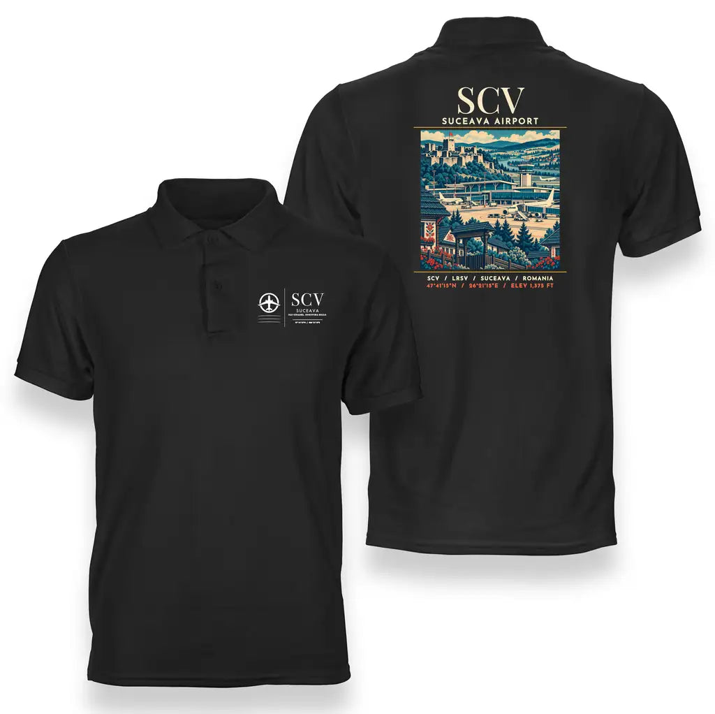 SCV - Poster - Double-Side Polo - Black