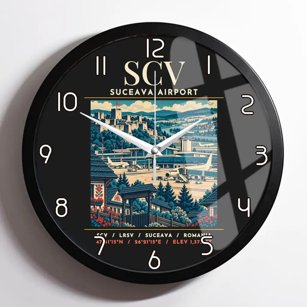 SCV - Poster - Wall Clock Framed - Black