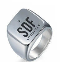 Thumbnail for Louisville Muhammad Ali International Airport (SDF) Rings - Ring - Silver