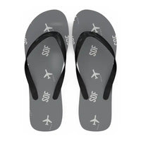 Thumbnail for Louisville Muhammad Ali International Airport (SDF) Slippers & Flip Flops - Slippers - Flip Flops - Pattern - Gray