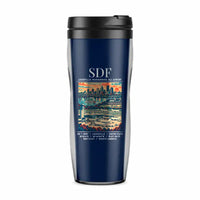 Thumbnail for Louisville Muhammad Ali International Airport (SDF) Travel Mugs - Poster - Plastic (No Holder) - Dark Blue