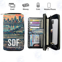 Thumbnail for Louisville Muhammad Ali International Airport (SDF) Leather Wallets - Zip Long Wallet - Scene