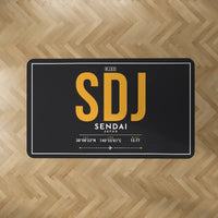 Thumbnail for Sendai Airport (SDJ) Carpets - Carpet Rectangle - ID Tag - Black