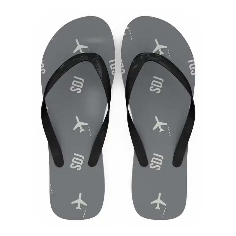 Sendai Airport (SDJ) Slippers & Flip Flops - Slippers - Flip Flops - Pattern - Gray
