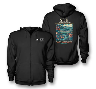 SDK - Poster - Zipped Hoodie - Black