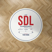 Thumbnail for Sundsvall-Timrå Airport (SDL) Carpets - Carpet Round - ID Tag + Name - White