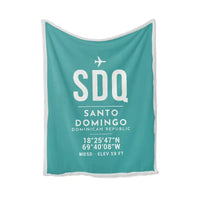 Thumbnail for Las Americas International Airport (SDQ) Bedding Sets & Blankets - Blanket - ID Tag - Turquoise
