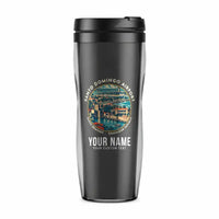 Thumbnail for Las Americas International Airport (SDQ) Travel Mugs - Badge + Name - Plastic (No Holder) - Gray