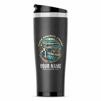 Thumbnail for Las Americas International Airport (SDQ) Travel Mugs - Badge + Name - Stainless Steel (No Holder) - Gray