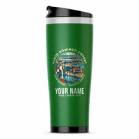 Thumbnail for Las Americas International Airport (SDQ) Travel Mugs - Badge + Name - Stainless Steel (No Holder) - Green