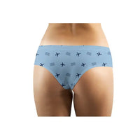 Thumbnail for Las Americas International Airport (SDQ) Women Panties - Pattern - Light Blue - Back