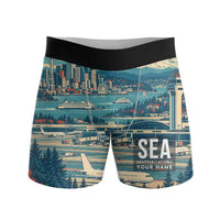 Thumbnail for Seattle-Tacoma International Airport (SEA) Men Boxers - Scene + Name