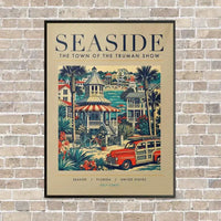 Thumbnail for SEASIDE - Poster - Canvas Framed - Beige
