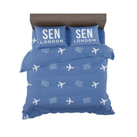 Thumbnail for London Southend Airport (SEN) Bedding Sets & Blankets - Bedding Set - Pattern - Blue
