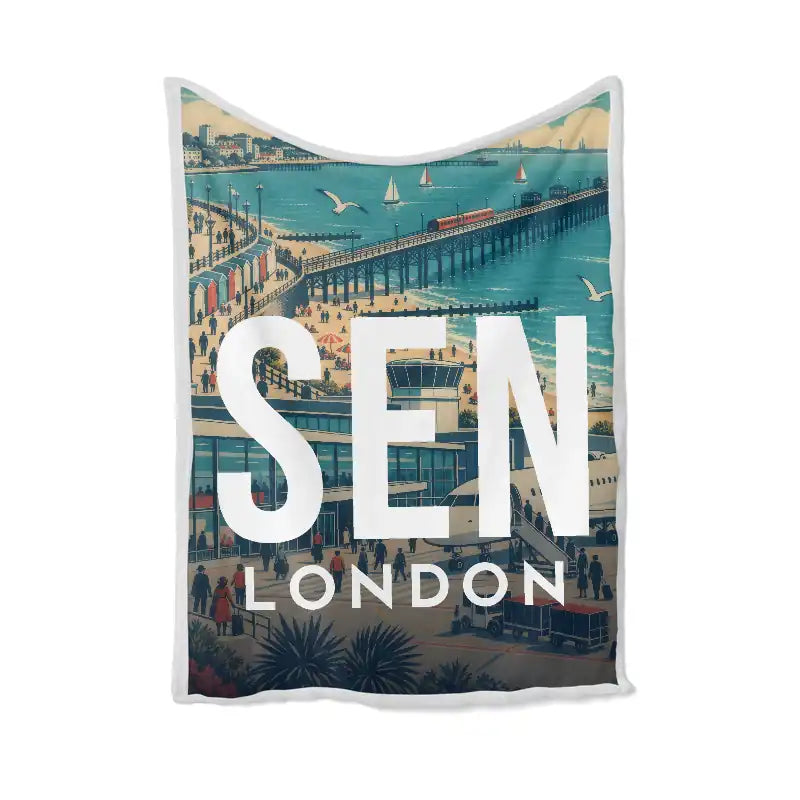 London Southend Airport (SEN) Bedding Sets & Blankets - Blanket - Scene
