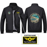 Thumbnail for London Southend Airport (SEN) Stylish Jackets - Stand Collar - Badge + Name - Black
