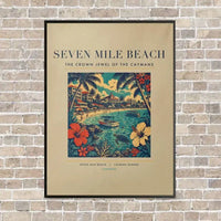 Thumbnail for SEVEN MILE BEACH - Poster - Canvas Framed - Beige