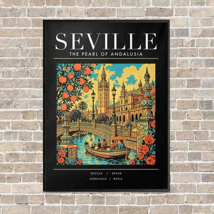 SEVILLE - Poster - Canvas Framed - Black