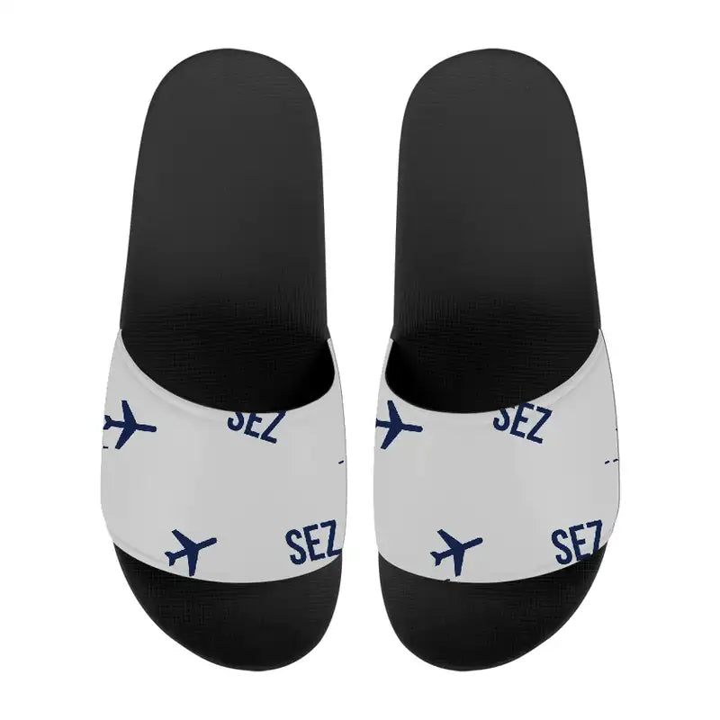 Seychelles International Airport (SEZ) Slippers & Flip Flops - Slippers - Sport - Pattern - Light Gray