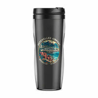 Thumbnail for Seychelles International Airport (SEZ) Travel Mugs - Badge - Plastic (No Holder) - Gray