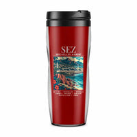 Thumbnail for Seychelles International Airport (SEZ) Travel Mugs - Poster - Plastic (No Holder) - Red