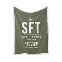 Thumbnail for Skellefteå Airport (SFT) Bedding Sets & Blankets - Blanket - ID Tag - Green Army
