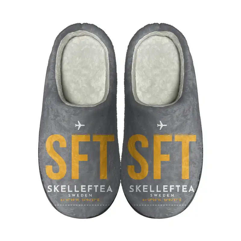 Skellefteå Airport (SFT) Slippers & Flip Flops - Slippers - Cotton - Code - Same - Gray