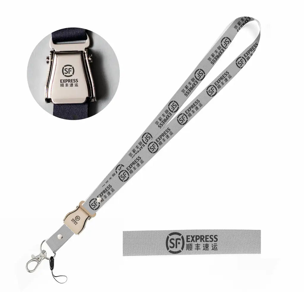 SF Airlines seat belt lanyard - light gray