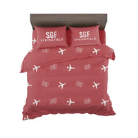 Thumbnail for Springfield Branson National Airport (SGF) Bedding Sets & Blankets - Bedding Set - Pattern - Red