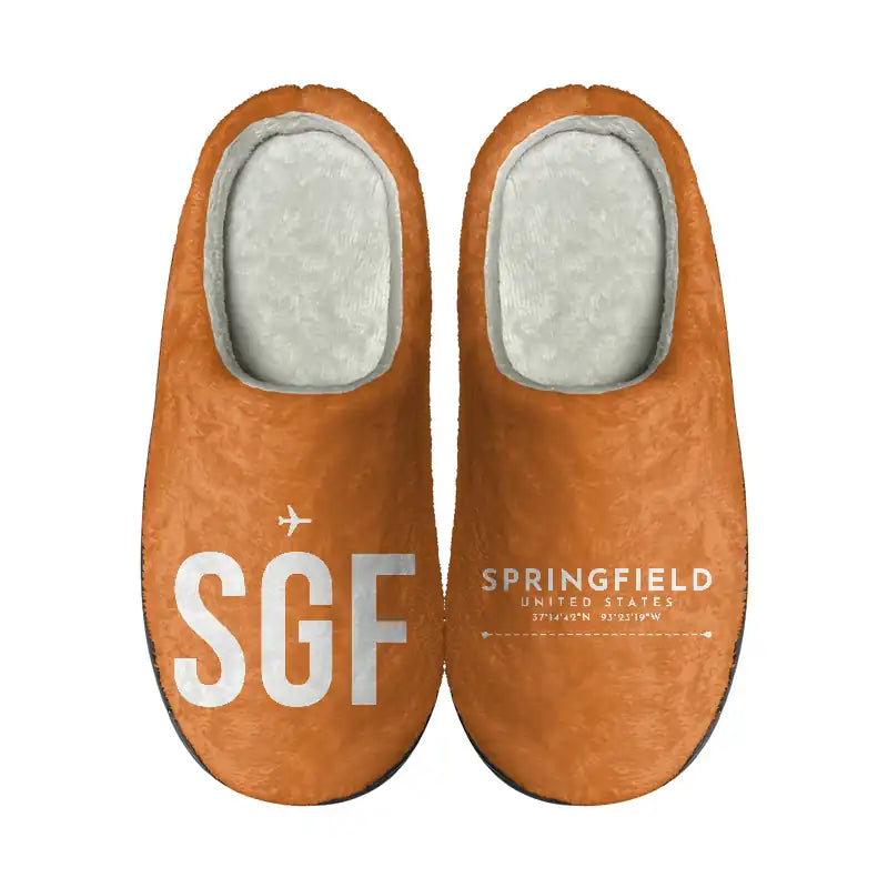 Springfield Branson National Airport (SGF) Slippers & Flip Flops - Slippers - Cotton - Code - Different - Orange